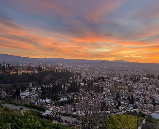 Atardecer con vistas a la Alhambra y albaicin